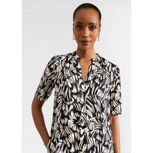 Hobbs Lucille Mandarin Collar Tunic Dress